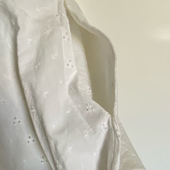 Vintage Western Hippie Button Down Sleeveless White Sewn Bohemian Pockets Retro - Picture 7 of 14